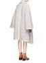 Back View - Click To Enlarge - CHLOÉ - Wide sleeve cotton trim llama blend coat