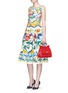 Figure View - Click To Enlarge - - - Maiolica print open back cotton dress
