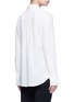 Back View - Click To Enlarge - THEORY - 'Alwinth' lace insert pleated silk shirt