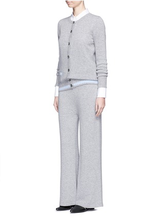 Figure View - Click To Enlarge - AGNONA - Cashmere knit wide leg pants