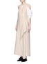 Figure View - Click To Enlarge - THE ROW - 'Groshong' halterneck drape front alpaca-wool dress