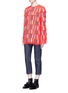 Figure View - Click To Enlarge - EMILIO PUCCI - Check star print glove finger fringe top
