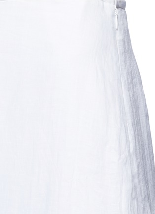 Detail View - Click To Enlarge - THEORY - 'Halvinnie' handkerchief hem linen skirt