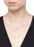 Detail View - Click To Enlarge - SHIHARA - 'Three Stone' diamond 18k yellow gold necklace