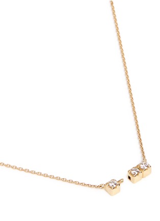 Figure View - Click To Enlarge - SHIHARA - 'Three Stone' diamond 18k yellow gold necklace