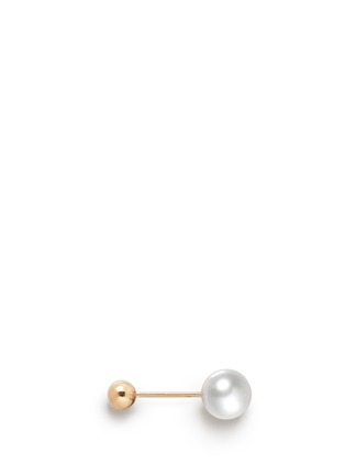 Main View - Click To Enlarge - SOPHIE BILLE BRAHE - 'Elipse Simple' pearl 14k gold single earring