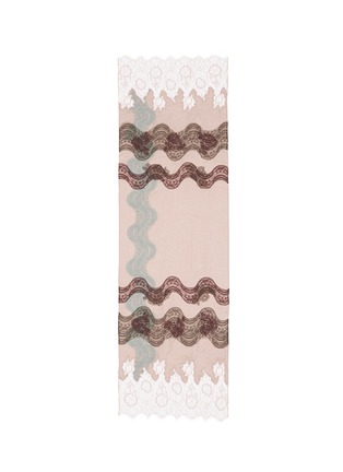 Main View - Click To Enlarge - VALENTINO GARAVANI - Wave guipure lace modal-cashmere scarf