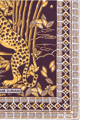 Detail View - Click To Enlarge - VALENTINO GARAVANI - Tribal cheetah print silk twill scarf