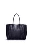 Back View - Click To Enlarge - LANVIN - 'Small Shopper' stud tassel leather tote bag