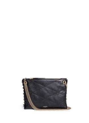 Main View - Click To Enlarge - LANVIN - 'Sugar' mini metal pearl quilted leather trio bag
