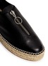 Detail View - Click To Enlarge - ALEXANDER WANG - Devon' zip leather espadrille sneakers