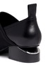 Detail View - Click To Enlarge - ALEXANDER WANG - 'Kori' neoprene vamp cutout heel leather booties