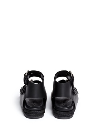 Back View - Click To Enlarge - ALEXANDER WANG - 'Idina' buckled leather espadrille sandals
