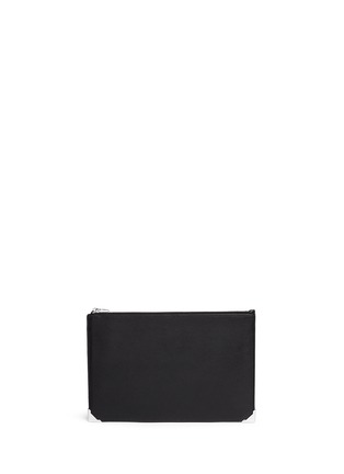Main View - Click To Enlarge - ALEXANDER WANG - 'Prisma' flat leather zip pouch