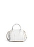 Back View - Click To Enlarge - ALEXANDER WANG - Mini Rockie' pebbled leather duffle bag