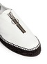 Detail View - Click To Enlarge - ALEXANDER WANG - Devon' zip leather espadrille sneakers