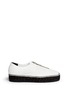 Main View - Click To Enlarge - ALEXANDER WANG - Devon' zip leather espadrille sneakers