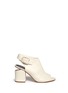 Main View - Click To Enlarge - ALEXANDER WANG - 'Nadia' cutout heel peep toe leather booties