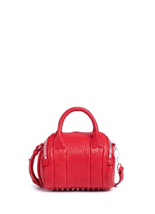 Back View - Click To Enlarge - ALEXANDER WANG - 'Mini Rockie' pebbled leather duffle bag