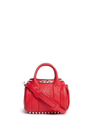 Main View - Click To Enlarge - ALEXANDER WANG - 'Mini Rockie' pebbled leather duffle bag