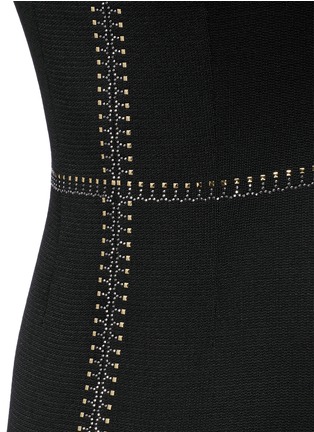 Detail View - Click To Enlarge - ST. JOHN - Bead trim Milano knit dress