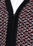 Detail View - Click To Enlarge - ST. JOHN - 'Regatta' wool blend diamond knit zip cardigan