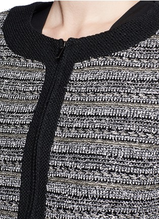 Detail View - Click To Enlarge - ST. JOHN - 'La Ponche' bouclé knit cropped zip jacket