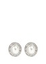 Main View - Click To Enlarge - KENNETH JAY LANE - Crystal pavé faux pearl stud earrings