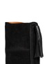 Detail View - Click To Enlarge - LANVIN - Leather tassel suede knee high wedge boots