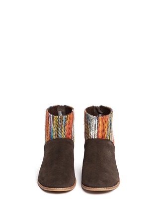Figure View - Click To Enlarge - 90294 - 'Leila' textile suede combo ankle boots