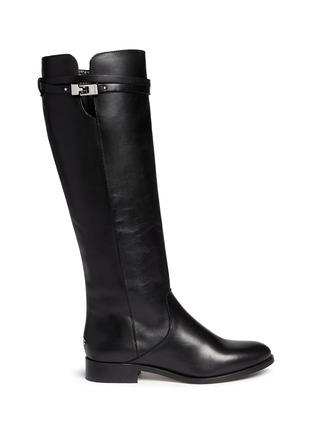 Main View - Click To Enlarge - JIMMY CHOO - 'Hysan' buckle leather knee high boots