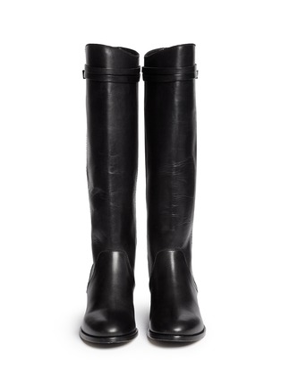 Figure View - Click To Enlarge - JIMMY CHOO - 'Hysan' buckle leather knee high boots