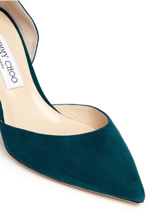 Detail View - Click To Enlarge - JIMMY CHOO - 'Mariella' suede d'Orsay pumps