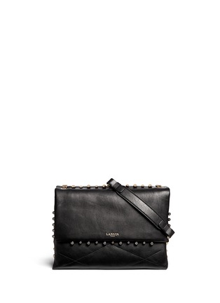 Main View - Click To Enlarge - LANVIN - 'Sugar' medium metal pearl quilted leather flap bag