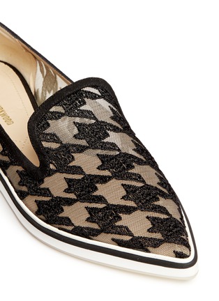 Detail View - Click To Enlarge - NICHOLAS KIRKWOOD - 'Alona' houndstooth embroidery microsole loafers