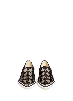 Figure View - Click To Enlarge - NICHOLAS KIRKWOOD - 'Alona' houndstooth embroidery microsole loafers