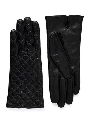 Main View - Click To Enlarge - MAISON FABRE - 'Gabrielle' quilted lamb leather gloves