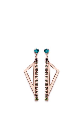 Main View - Click To Enlarge - JOOMI LIM - Crystal triangle drop earrings