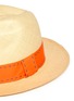 Detail View - Click To Enlarge - SENSI STUDIO - 'Premium AA' stitch neon grosgrain band panama hat