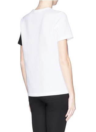 Back View - Click To Enlarge - PROENZA SCHOULER - Asymmetric crinkle neoprene jersey T-shirt