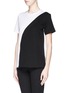 Front View - Click To Enlarge - PROENZA SCHOULER - Asymmetric crinkle neoprene jersey T-shirt
