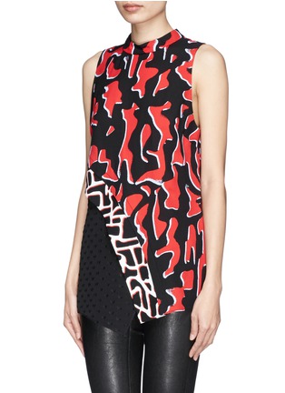 Front View - Click To Enlarge - PROENZA SCHOULER - Asymmetric panel sleeveless top