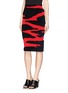 Front View - Click To Enlarge - PROENZA SCHOULER - Camo loop jacquard knit pencil skirt