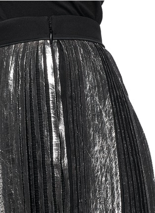Detail View - Click To Enlarge - PROENZA SCHOULER - Foil print plissé pleat maxi skirt