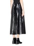 Back View - Click To Enlarge - PROENZA SCHOULER - Foil print plissé pleat maxi skirt