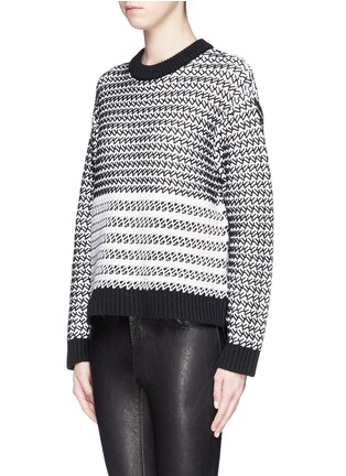 Front View - Click To Enlarge - PROENZA SCHOULER - Side zip chunky float knit sweater