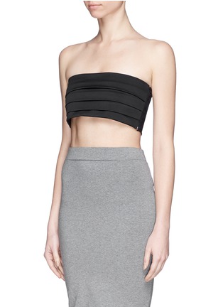 Front View - Click To Enlarge - NEIL BARRETT - Pleat twill bandeau top