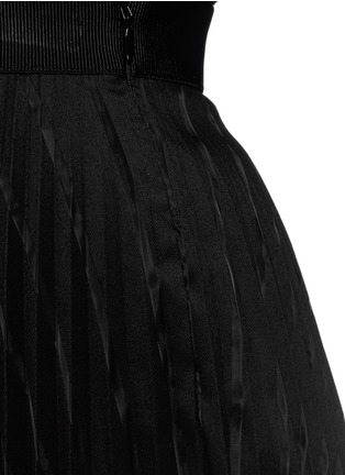 Detail View - Click To Enlarge - NEIL BARRETT - Stripe devoré plissé pleat skirt
