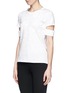 Front View - Click To Enlarge - NEIL BARRETT - Arm band leopard print T-shirt