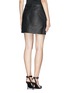 Back View - Click To Enlarge - ALEXANDER WANG - Expansion side zip leather skirt